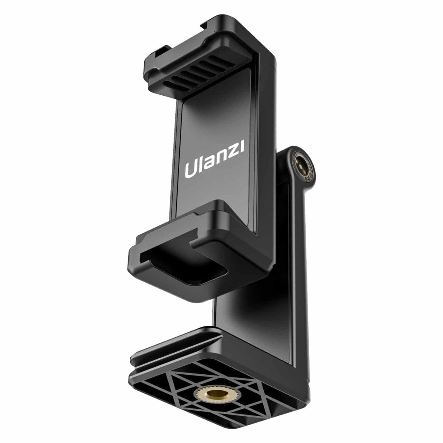 Ulanzi ST-22 360º rotatable and tiltable phone holder for tripod - with 2 Cold Shoe Mounts