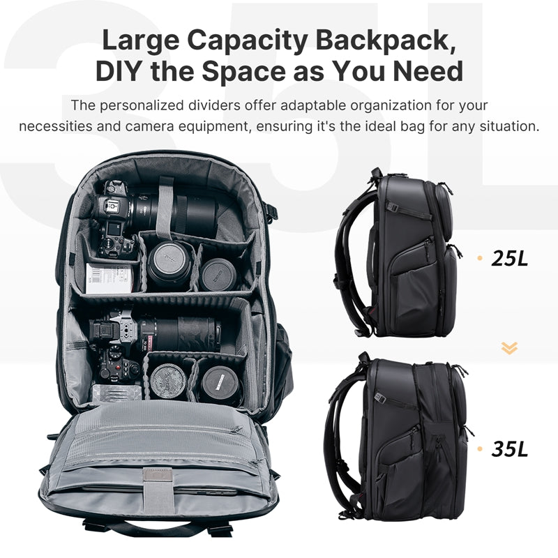 Ulanzi BP10 Camera Rugzak Hardshell 35 liter - Tassen