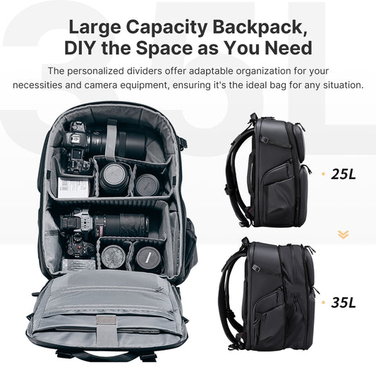 Ulanzi BP10 Camera Rugzak Hardshell 35 liter - Tassen