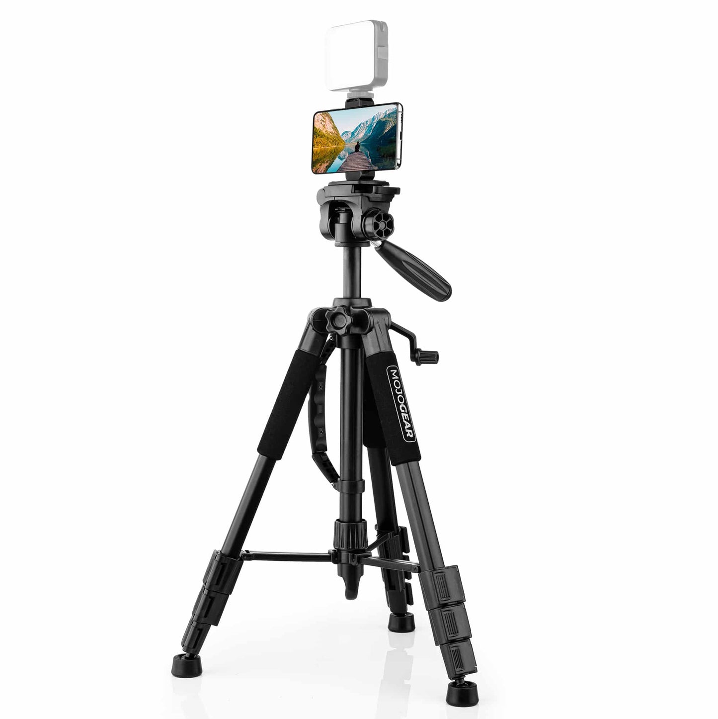 MOJOGEAR 140cm Statief met Premium Telefoonhouder - Grote statieven