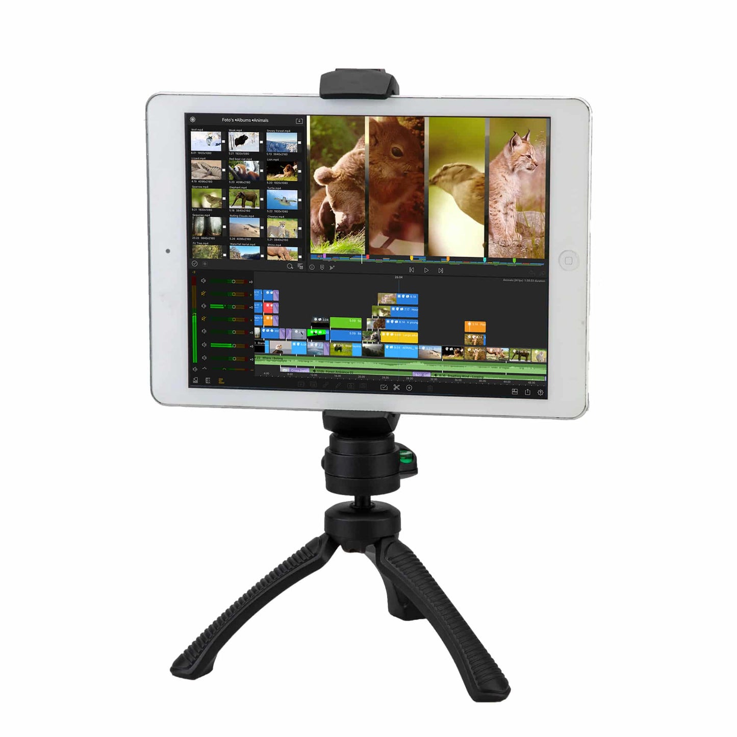 Fotopro Telefoon- & Tablet houder voor statief met Cold Shoe-mount ID-100+ - Telefoonhouders