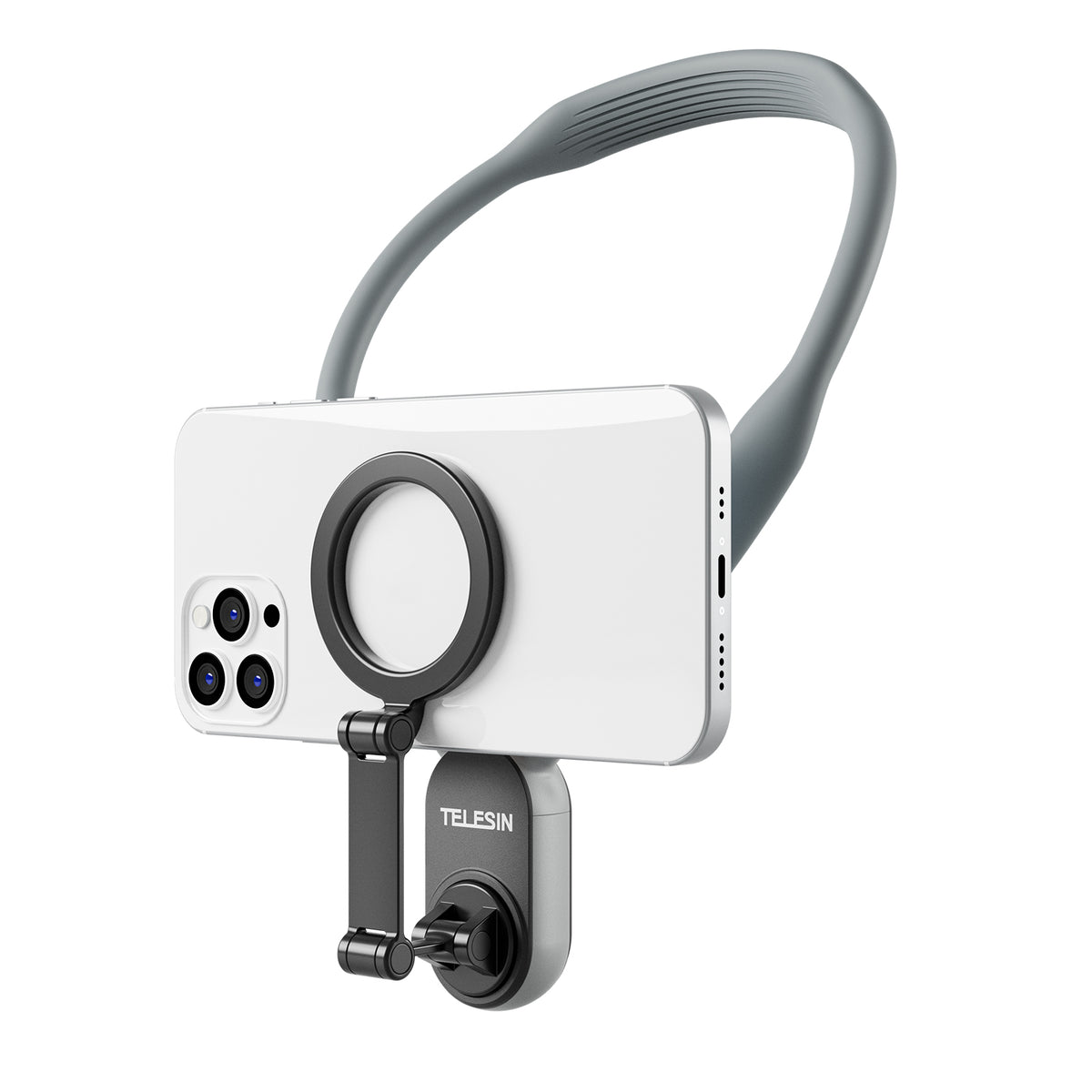 Telesin magnetische neck mount voor smartphone - Grijs - Telefoonhouders