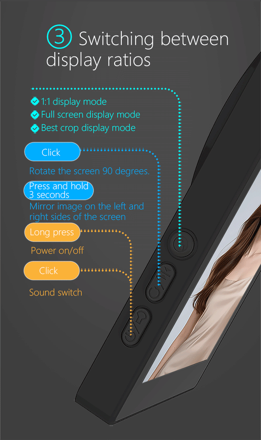MOJOGEAR VS4 Touchscreen Selfie Vlog Monitor - Wit - Overige producten