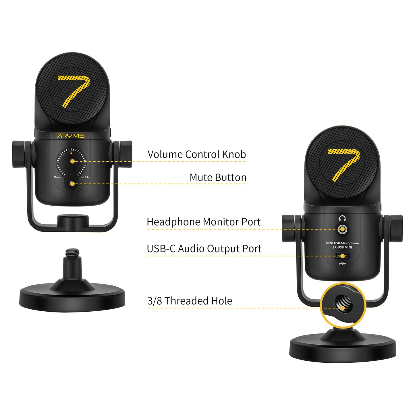 7RYMS SR-USB Mini Condenser USB Microphone