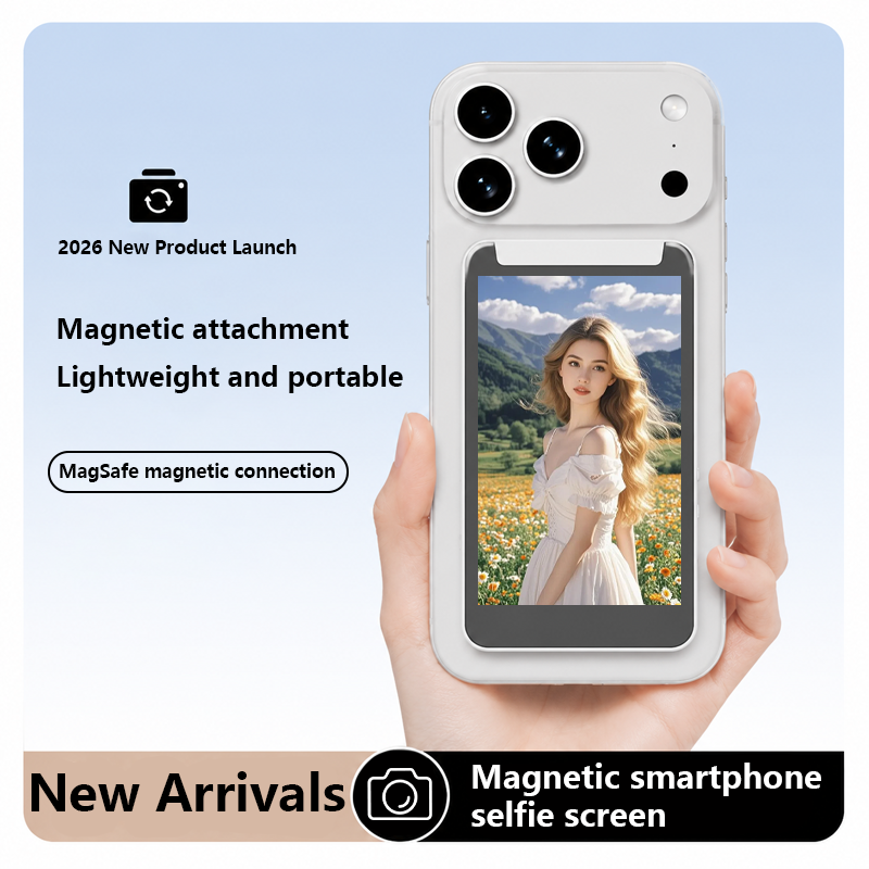 MOJOGEAR VS5 XL Selfie Vlog Monitor with Lamp - White