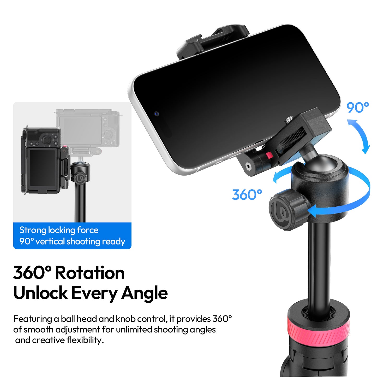 Ulanzi MT-44 B 2-in-1 Selfiestick Statief 150cm + remote - Selfiesticks