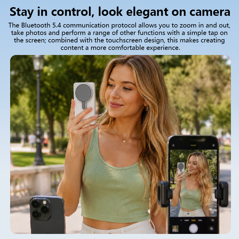 MOJOGEAR VS5 XL Selfie Vlog Monitor with Lamp - White