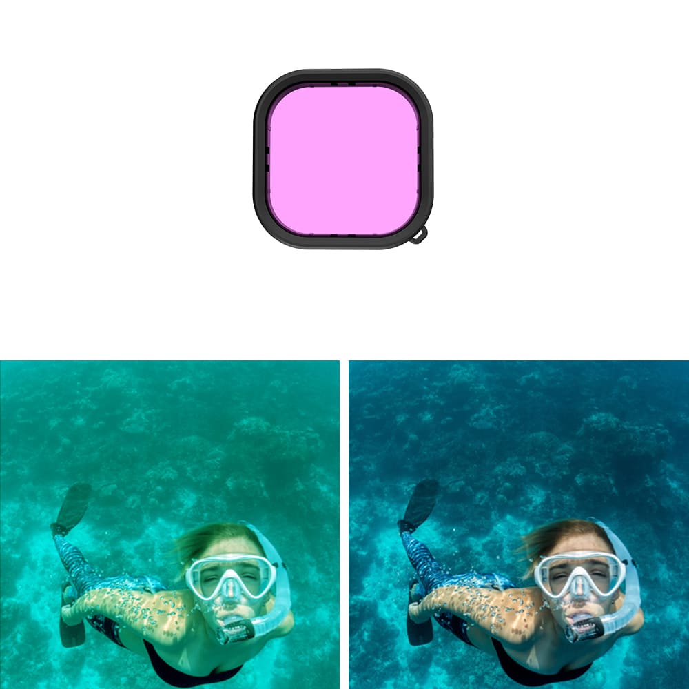 MOJOGEAR Duikfilters voor MOJOGEAR GoPro Hero 9,10,11,12 en 13 waterdichte behuizing - GoPro Onderwater-accessoires