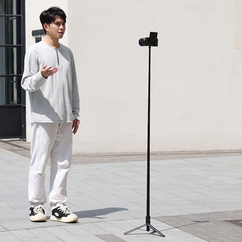 Ulanzi TT52 Selfie Stick Statief - 150 cm - 2-in-1 ontwerp - Zwart - GoPro Tripods