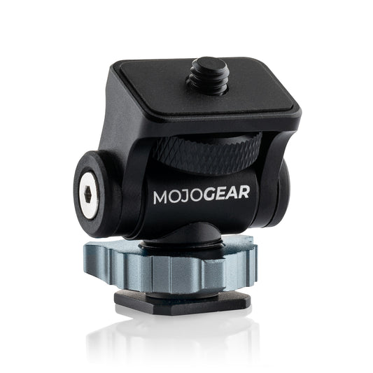 MOJOGEAR mount met cold shoe voor lamp/monitor/microfoon - Draaibaar en kantelbaar - Statiefaccessoires