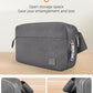 Wiwu Alpha Crossbody Water Repellent Belt Bag for Cables & Accessories - Grey