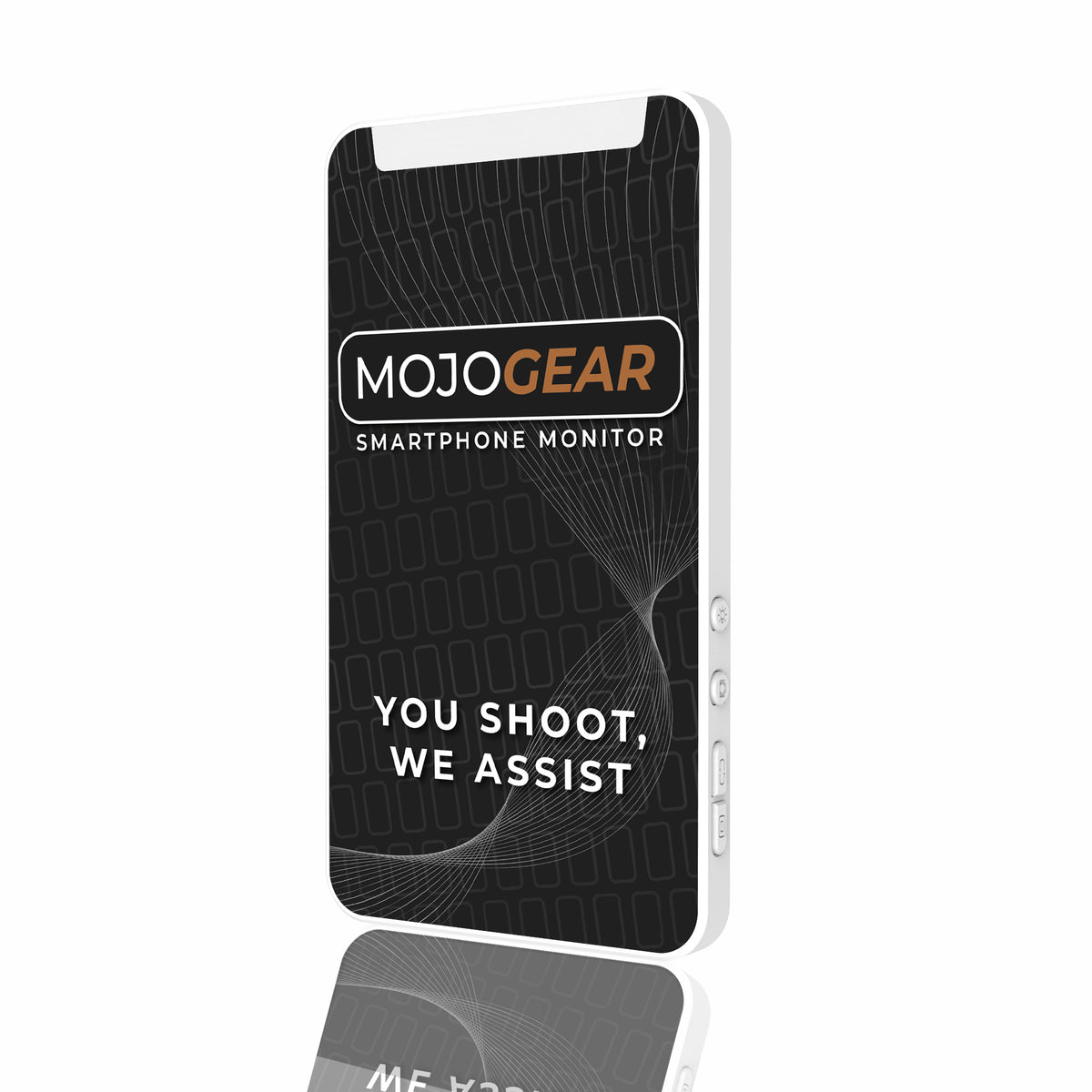 MOJOGEAR VS5 XL Selfie Vlog Monitor with Lamp - White