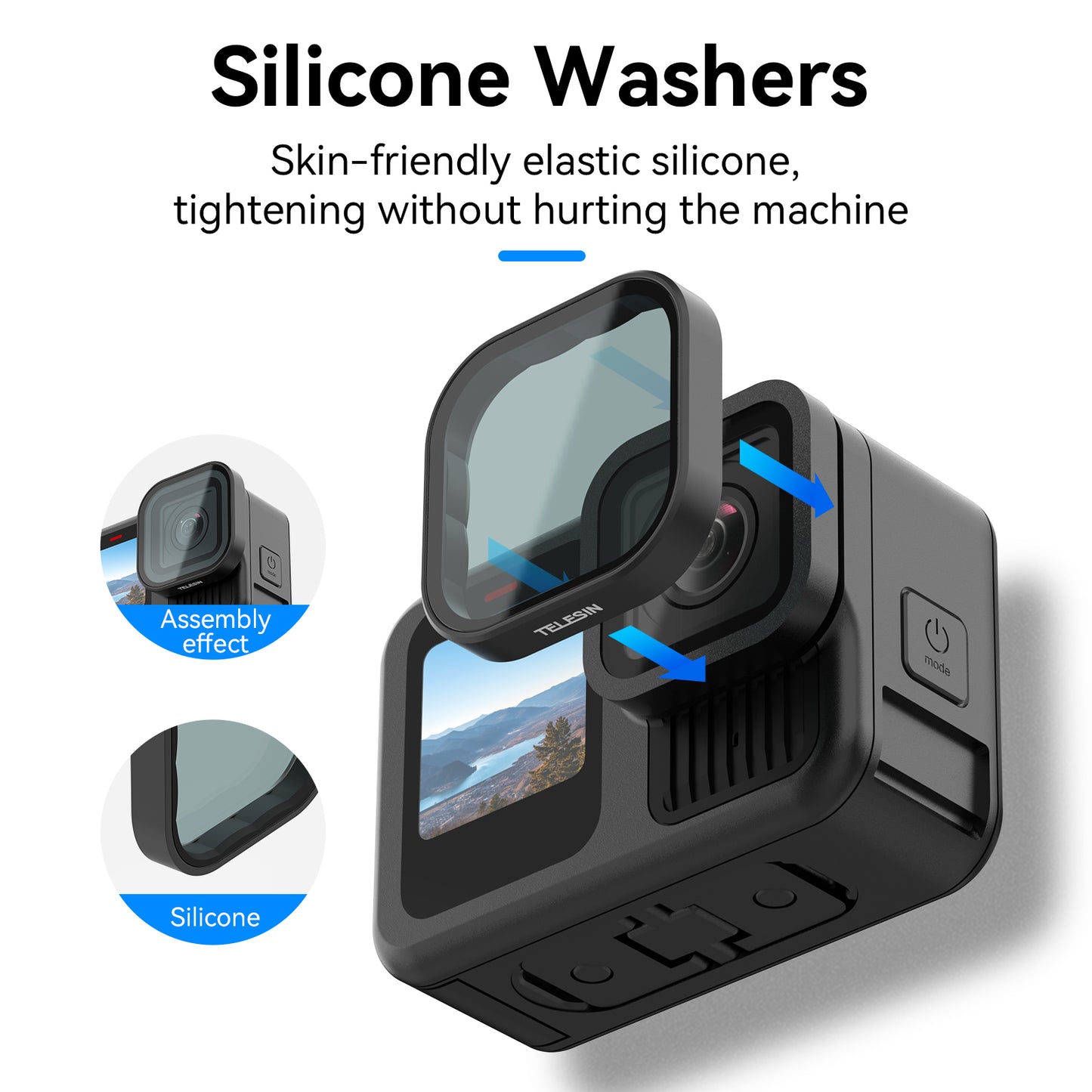 Telesin Lens Filter Kit voor GoPro Hero 13 - CPL+ND8/16/32 - GoPro filters