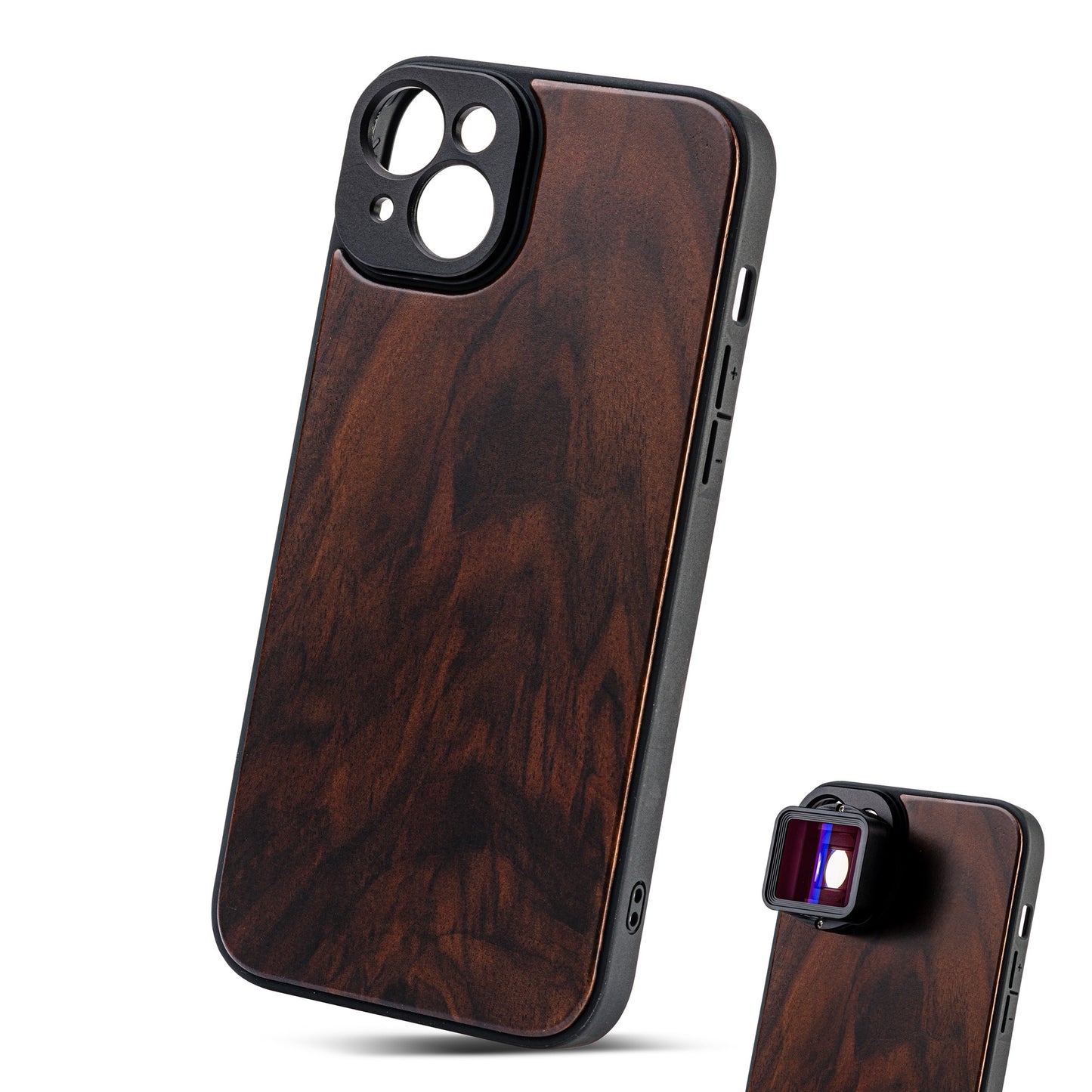 MOJOGEAR 17mm lens case for iPhone 13 and 14 - Real Wood