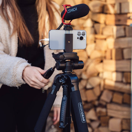 MOJOGEAR 177cm 2-in-1 camera en telefoon statief: driepoot & monopod - Grote statieven