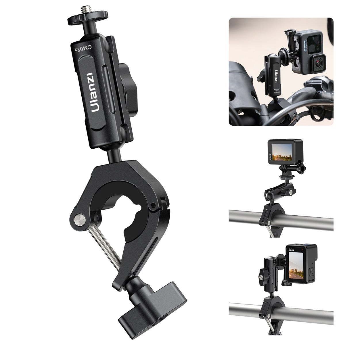 Ulanzi CM025 Fiets/Motor Handlebar Mount voor GoPro/Insta 360 - GoPro Mounts