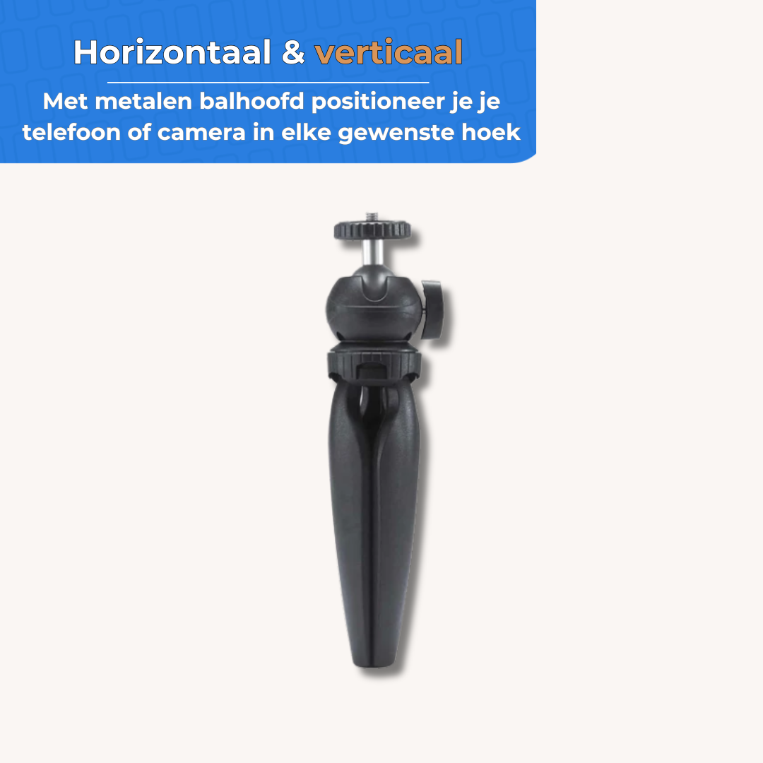 MOJOGEAR Mini-statief vlog KIT: tafelstatief & magnetische telefoonhouder - Ministatieven