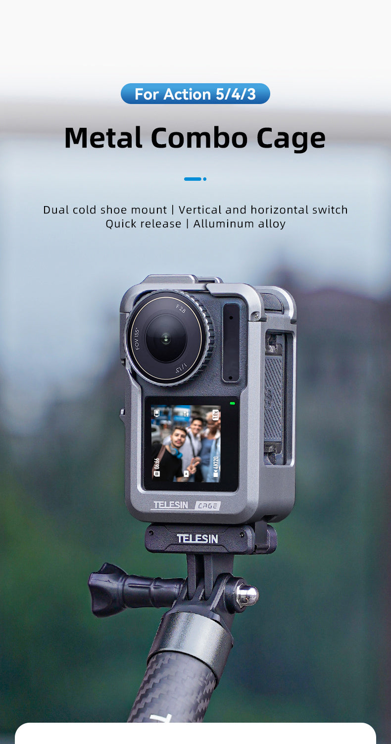 Telesin Metal Cage for DJI Osmo Action 3/4