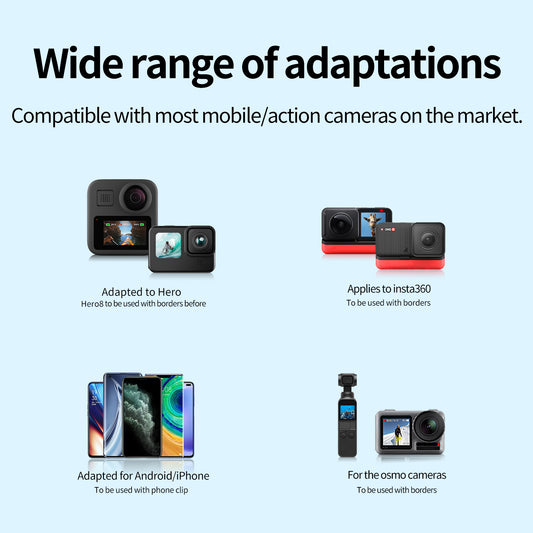 Telesin Premium Helmet Mount / helmbevestiging - Oranje - GoPro-accessoires