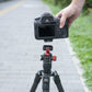 Ulanzi U-100 rotating tripod head with ball head and Cold Shoe mount