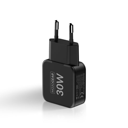 MOJOGEAR CHARGE+ Mini 30W USB-C Oplader met 2 poorten USB/USB-C - Opladers