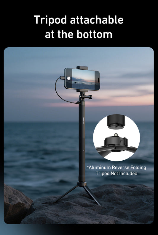 Telesin Power Selfie Stick met ingebouwde powerbank - 102cm - Selfiesticks