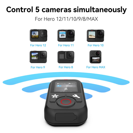 Telesin V2 Bluetooth remote voor GoPro 13/12/11/10/9/8/Max - Waterbestendig - Bluetooth remotes