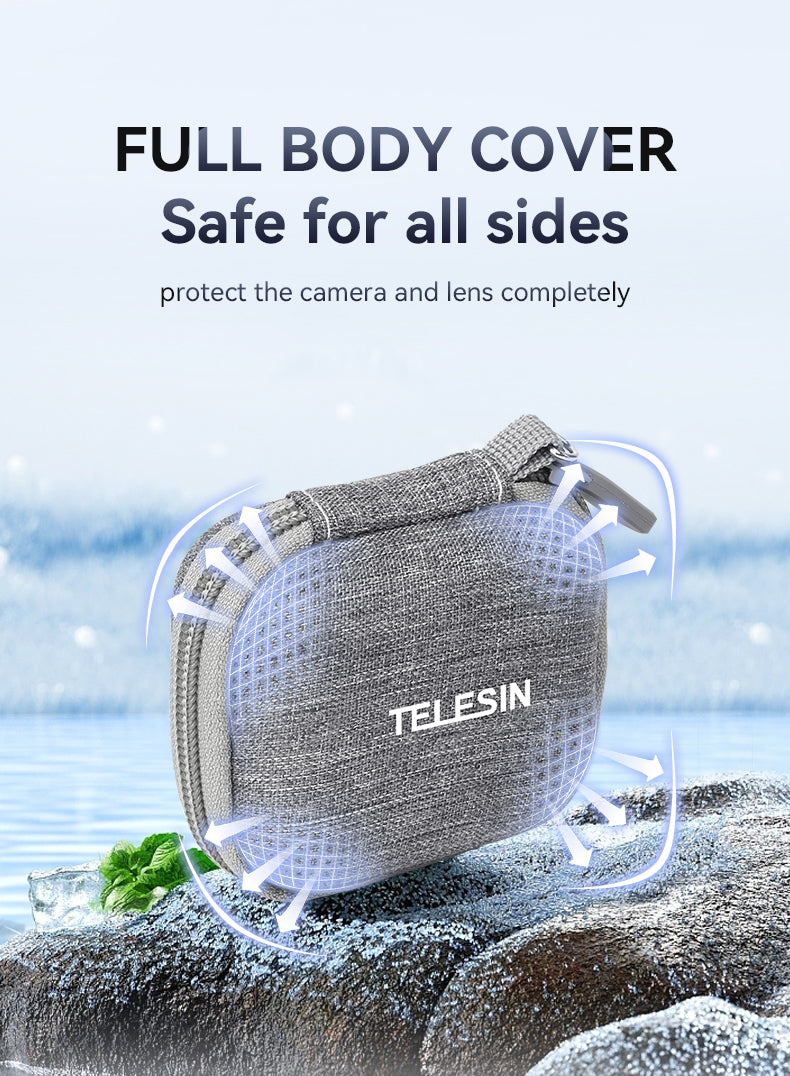 Telesin opbergcase Hard Shell voor Insta360 GO 3 - Grijs - GoPro-accessoires