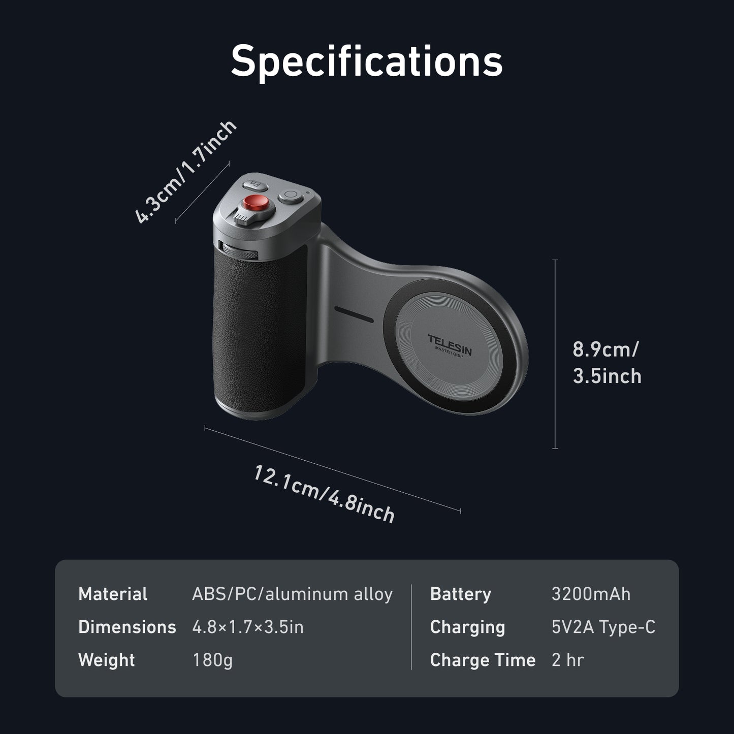 Telesin Master Grip voor iPhone 17 Pro - Standard Kit - Handgrips