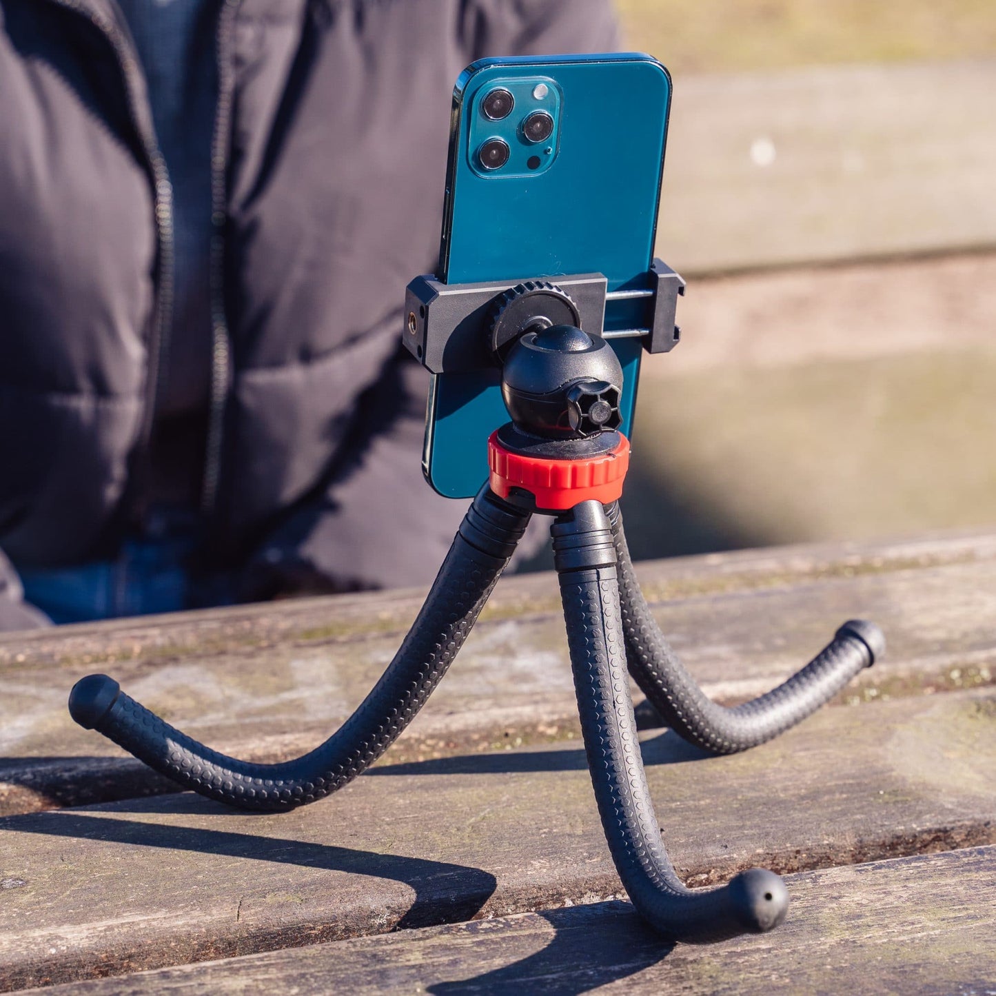 MOJOGEAR Flexibel statief XL met extra stevige poten - voor Smartphone en Camera - Flexibele statieven