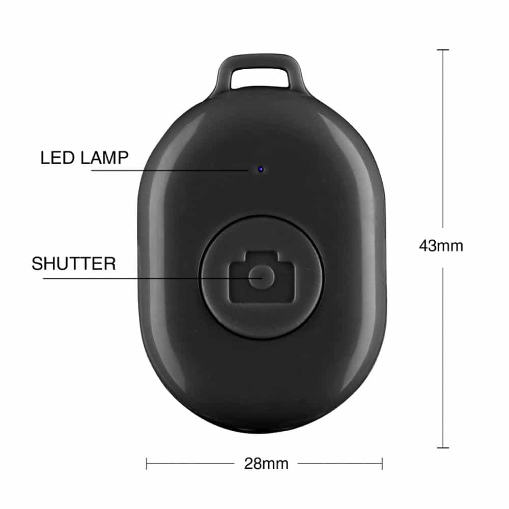 Bluetooth remote shutter afstandsbediening voor smartphone camera - compact - diverse kleuren