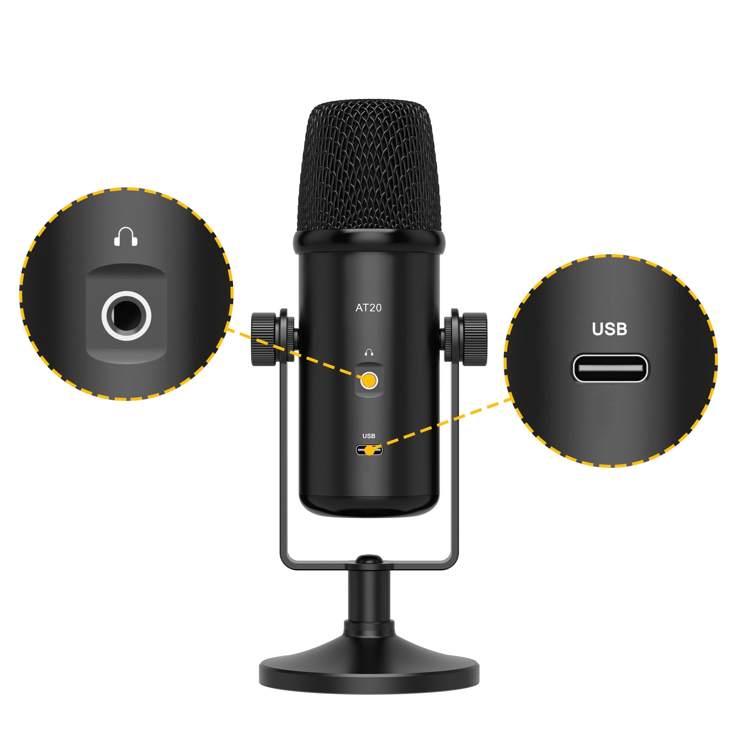 7RYMS AT20 Cardioid Condenser USB Microphone