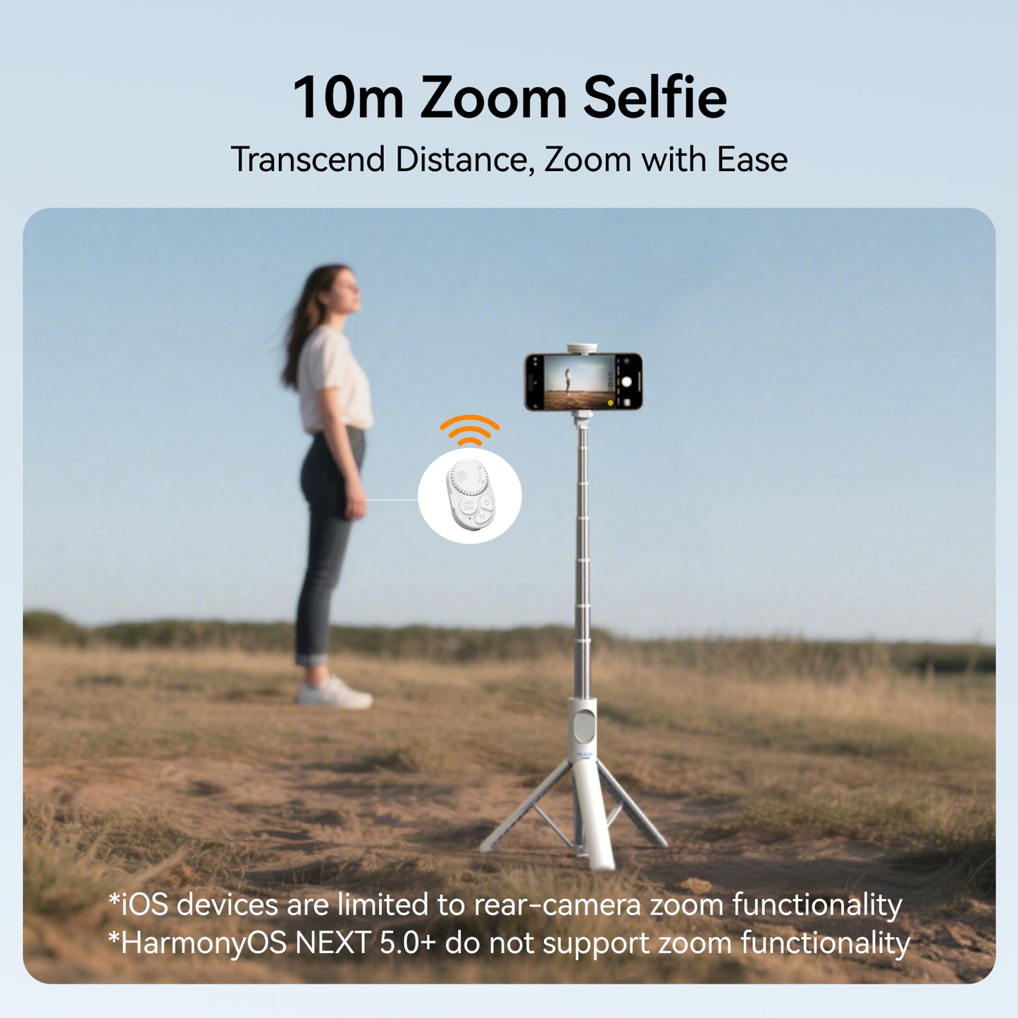 Telesin P1-TSS-001 Selfie Stick Tripod - White