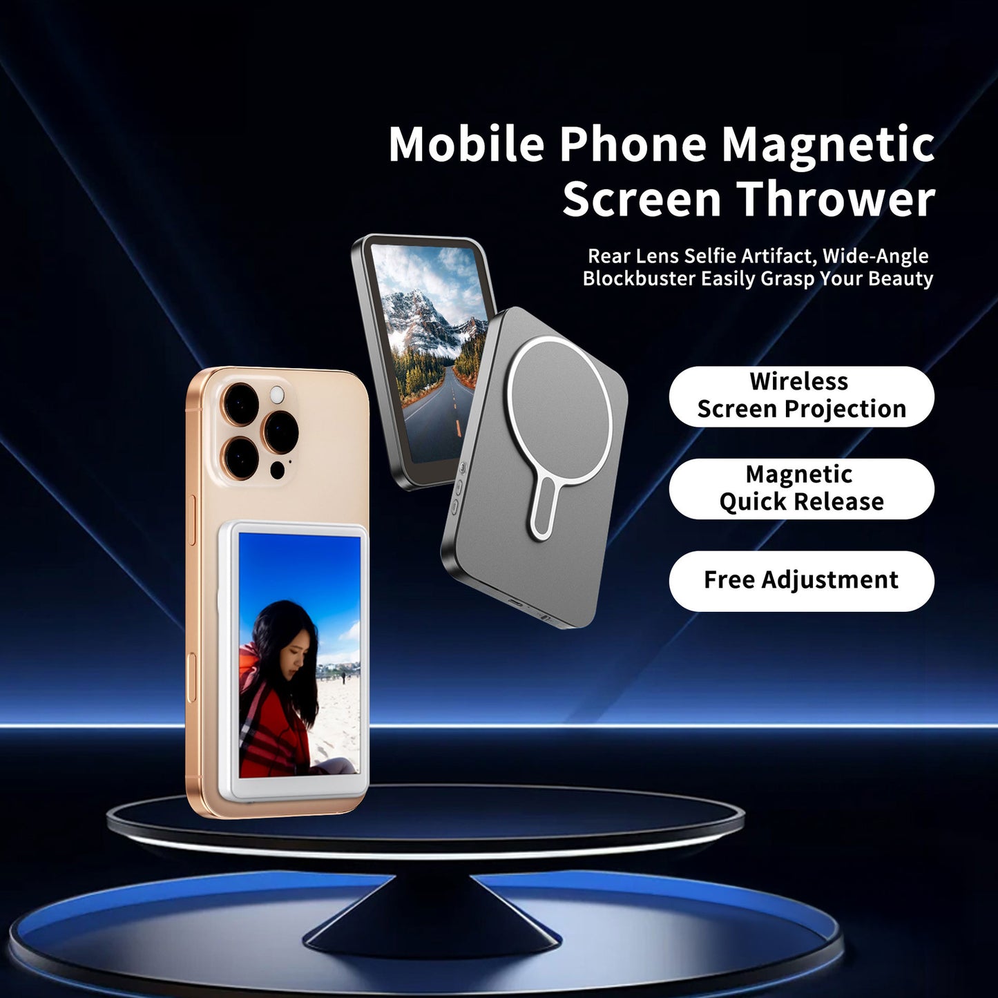 MOJOGEAR VS2 Selfie Vlog Monitor voor iPhone en Android - Donkergrijs - Overige producten