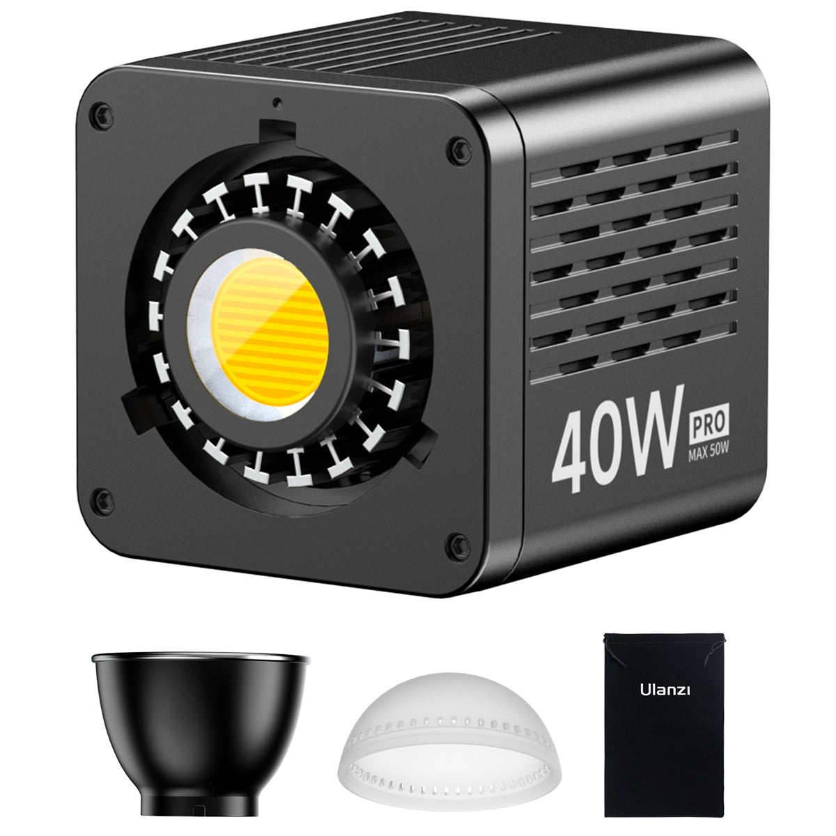 Ulanzi 40W PRO COB Lamp Bi-Color met accu & USB-C - tot 50W - Videoverlichting