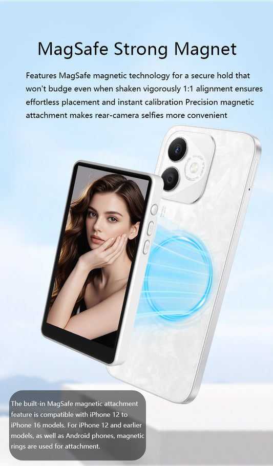 MOJOGEAR VS3 Selfie Vlog Monitor draadloos + bedraad - Wit - Overige producten