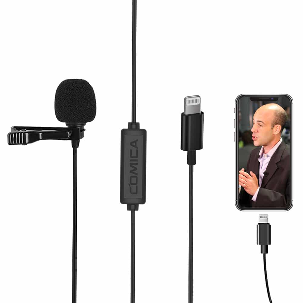 Comica CVM-V01SP (MI) lavalier microphone with Lightning connection for iPhone and iPad