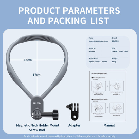 Telesin Neck Mount / nekbevestiging magnetisch voor GoPro - GoPro Mounts