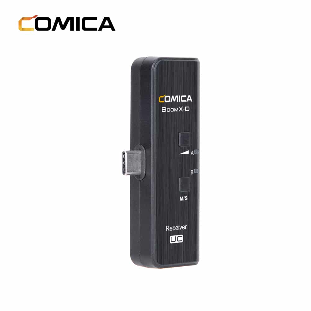 Comica BoomX-D UC2 wireless microphone set with 2 transmitters and USB-C receiver