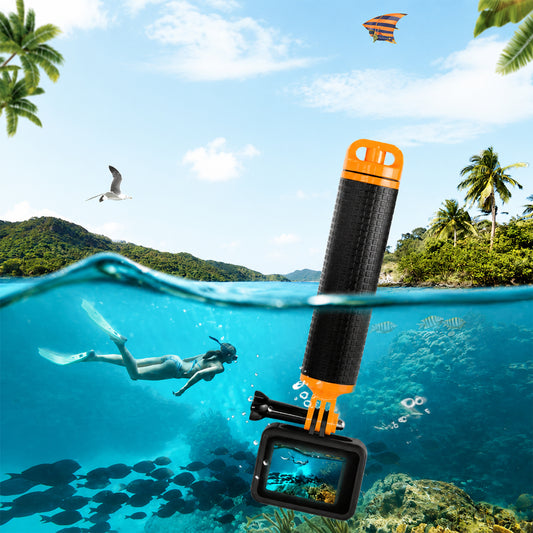MOJOGEAR Bobber voor actioncam - Zwart/oranje - GoPro Onderwater-accessoires