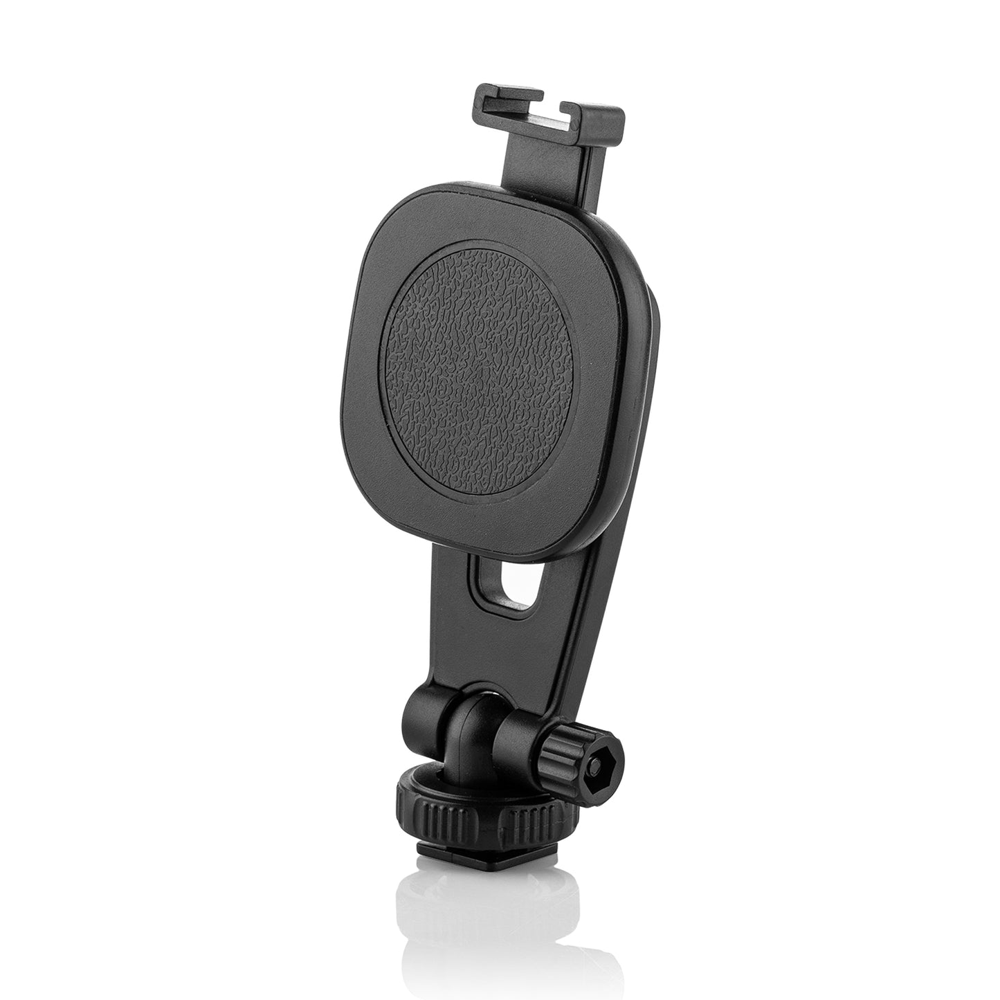 MOJOGEAR Magnetic Tripod Phone Holder with Cold Shoe Mount - Tiltable