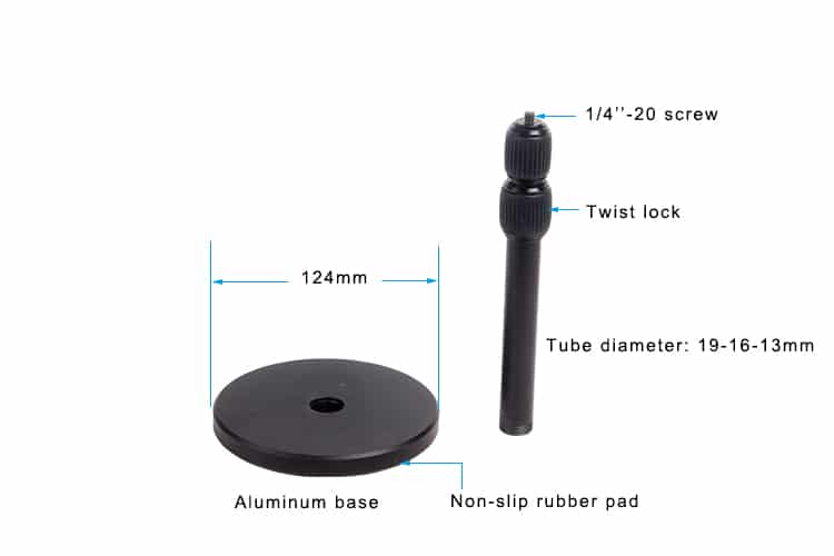 MOJOGEAR DS2 Microphone Table Stand Extendable