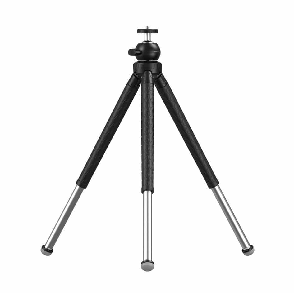 MOJOGEAR tripod with telescopic legs up to 110cm for Smartphone and Camera - with premium phone holder