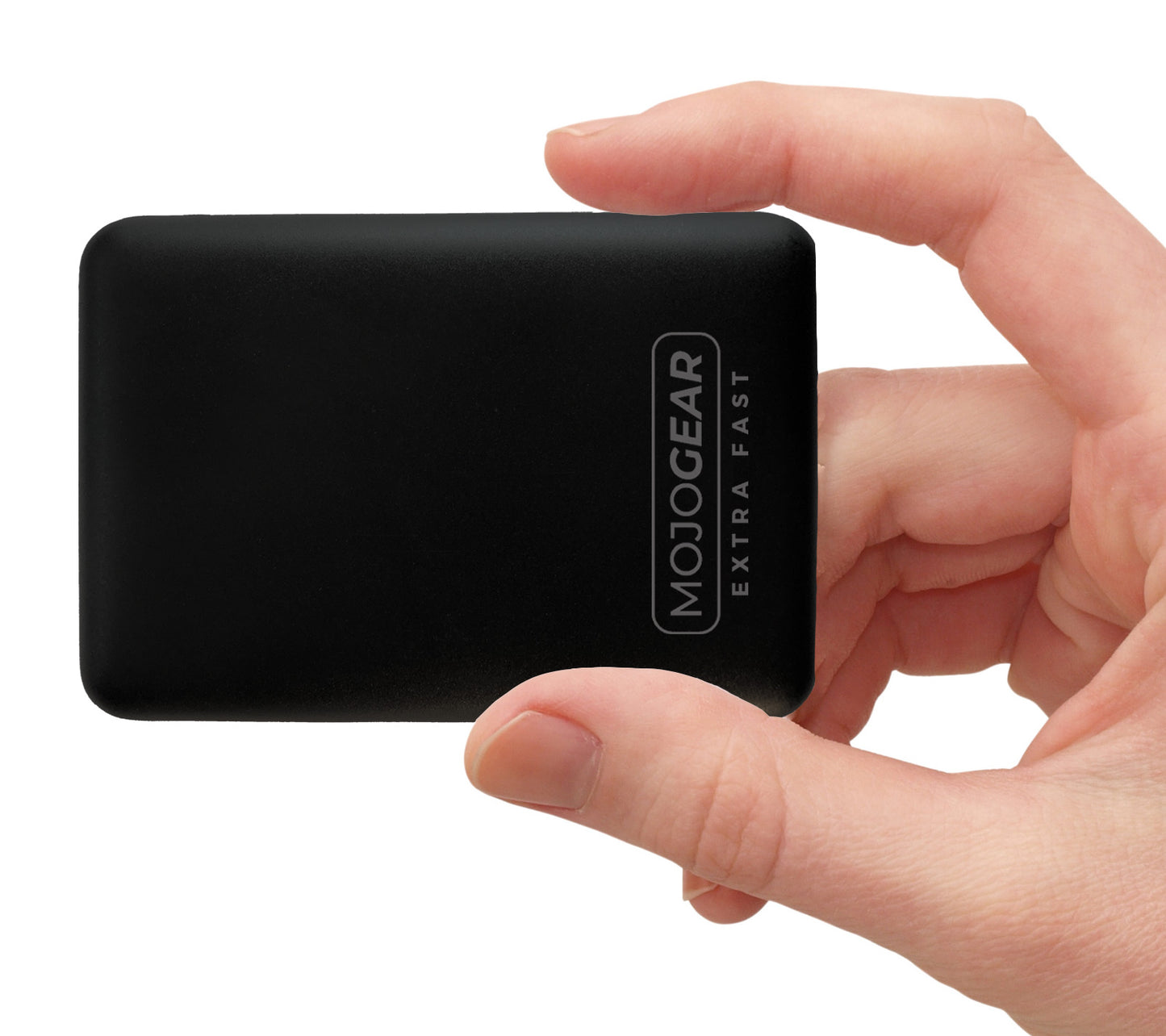 MOJOGEAR MINI EXTRA FAST 10,000 mAh power bank with Apple Lightning to USB cable Extra Strong