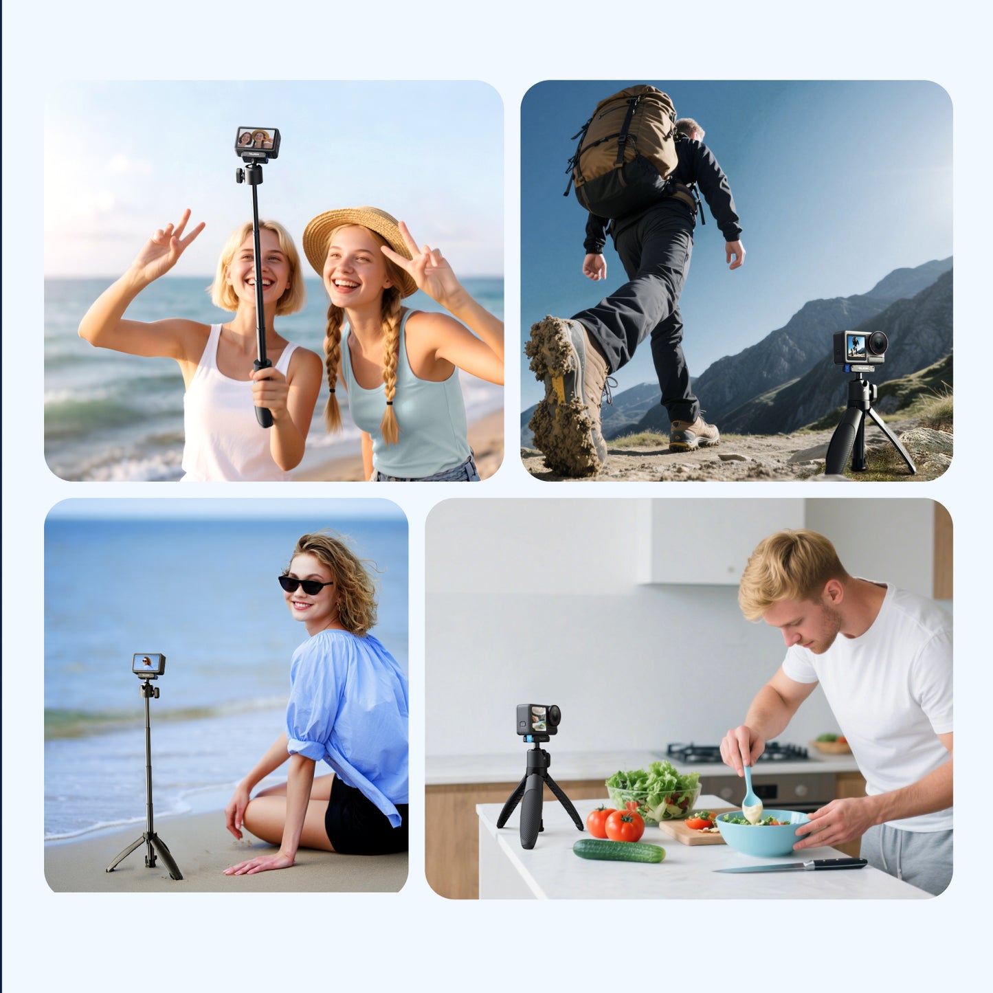 Telesin Quick-release Selfiestick for DJI Osmo Action & 360 - Black