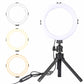 VIJIM K9 RGB Ringlamp met selfie stick-statief en telefoonhouder - 10 kleuren - Ringlampen