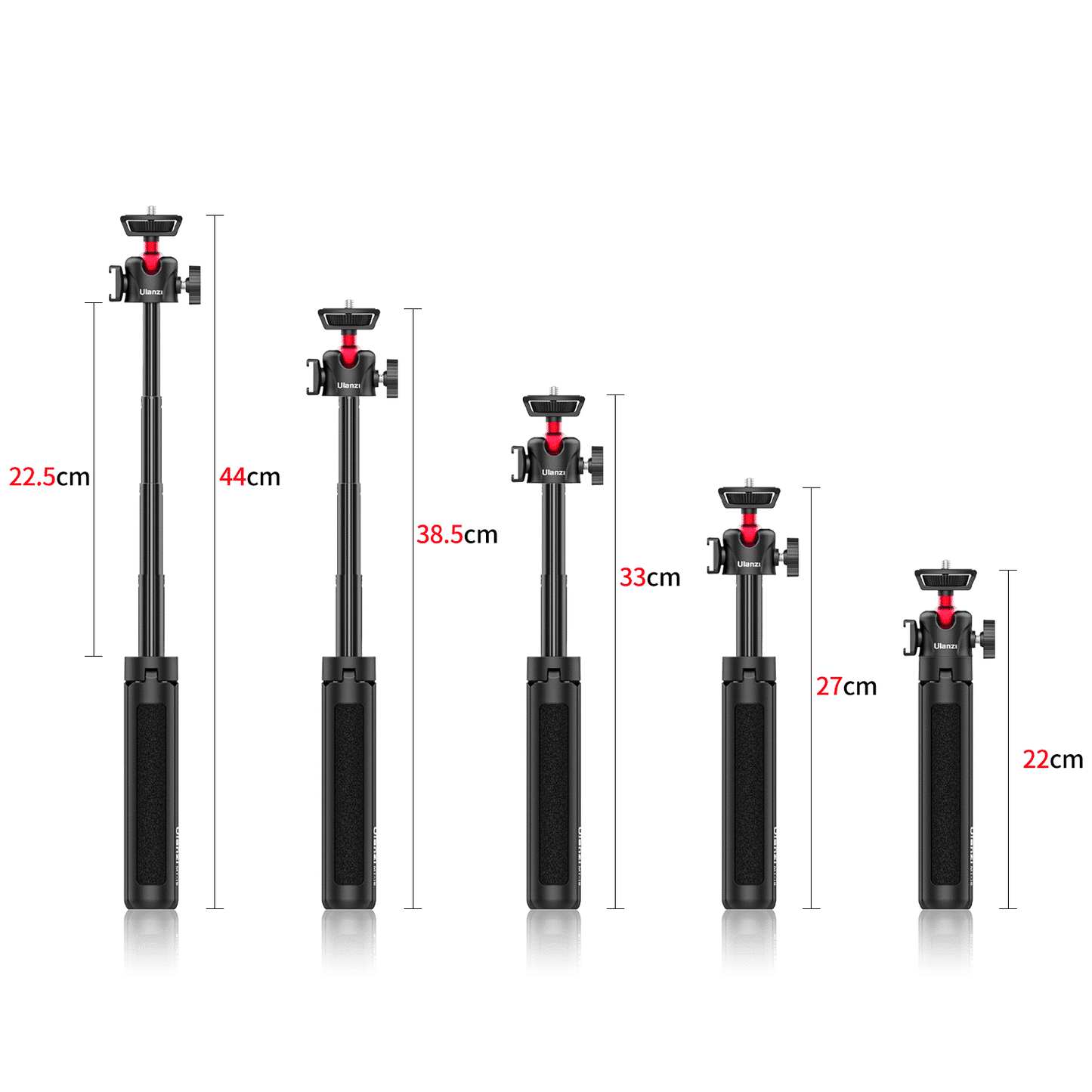 Ulanzi MT-16 Vlogging Tripod, Camera Holder & Selfie stick with cold shoe mount