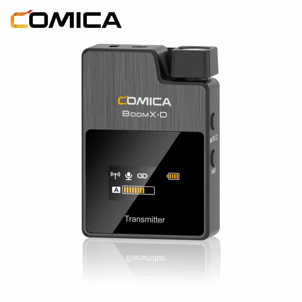 Comica BoomX-D D2 wireless microphone set with 2 transmitter and receiver for camera and smartphone