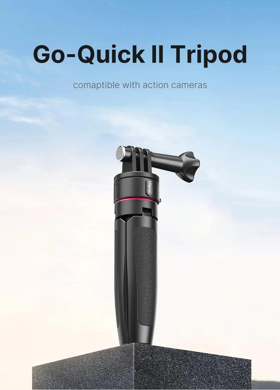 Ulanzi Go Quick II tripod: Magnetische GoPro Tripod &amp; Selfie Stick - GoPro Tripods