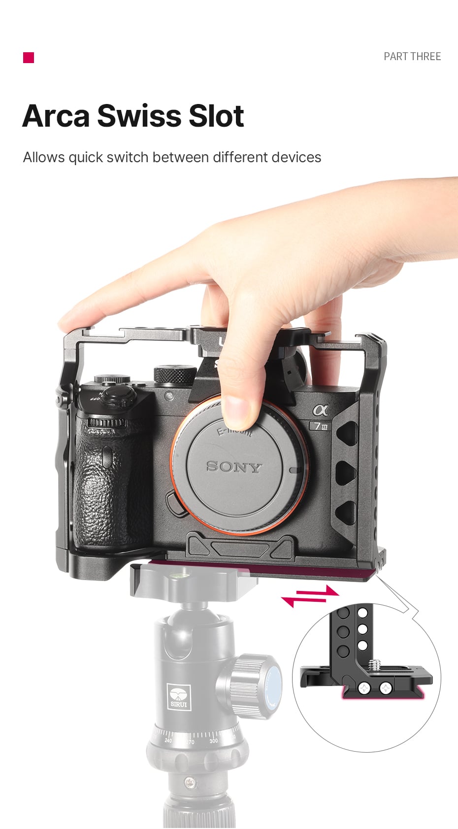 Ulanzi metal cage for Sony A7 III, A7 Mark IV and A7R III